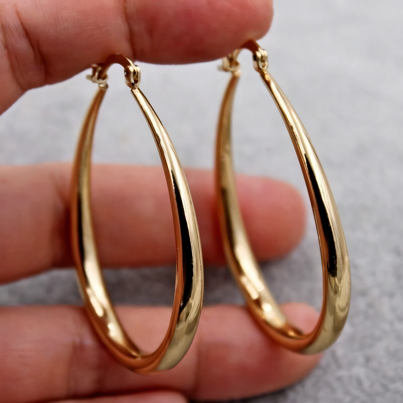 Teardrop Hoop Earrings