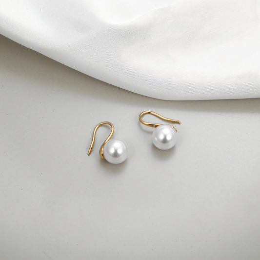 Faux Pearl Hook Earrings