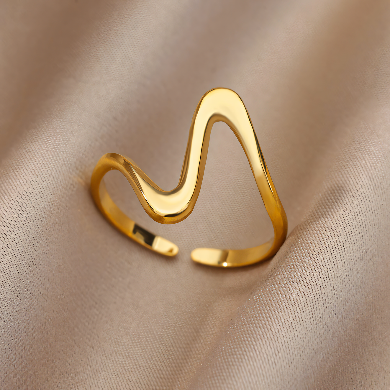 Sterling Silver Smooth Wave Ring