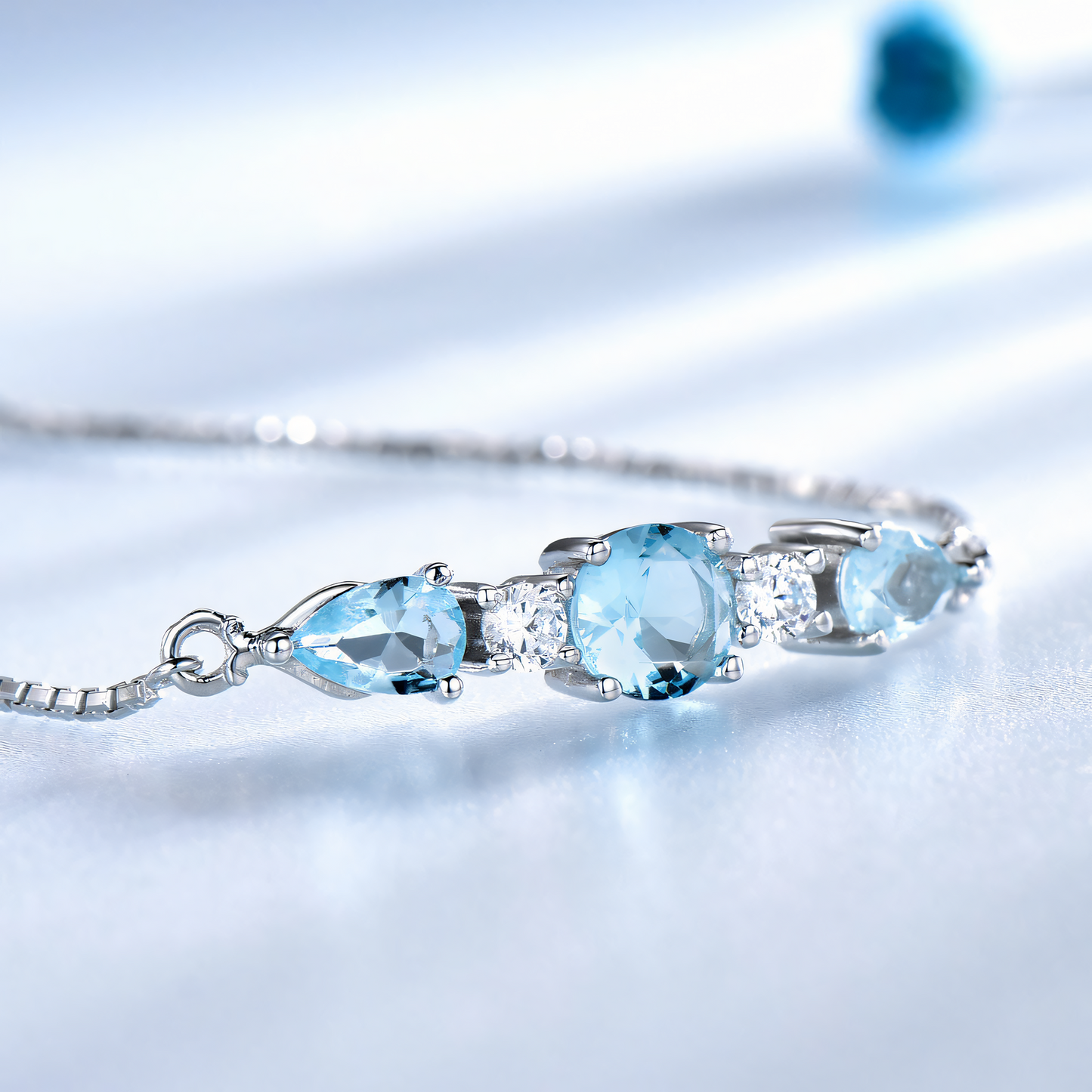 Sky Blue Topaz Sterling Silver Bracelet