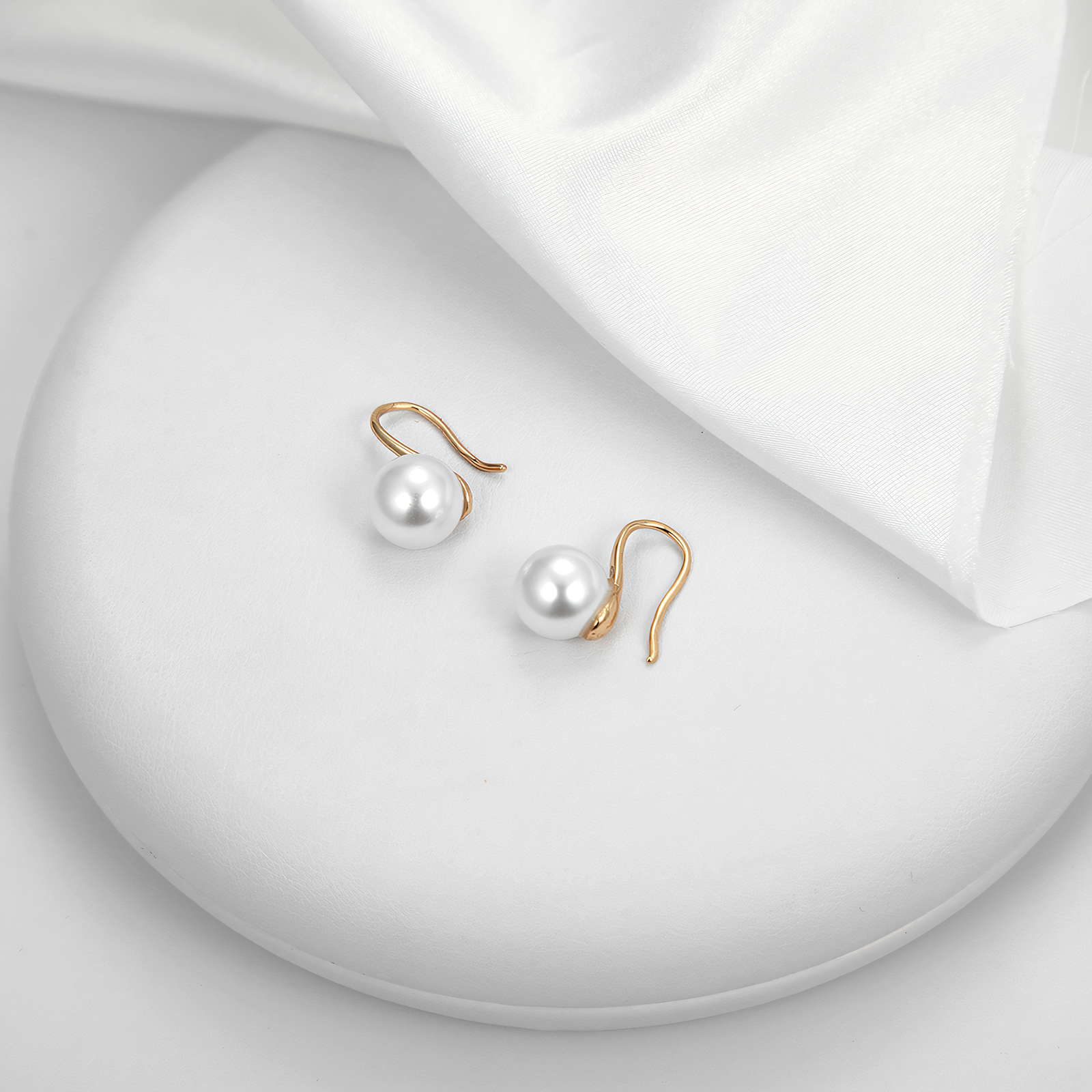 Faux Pearl Hook Earrings