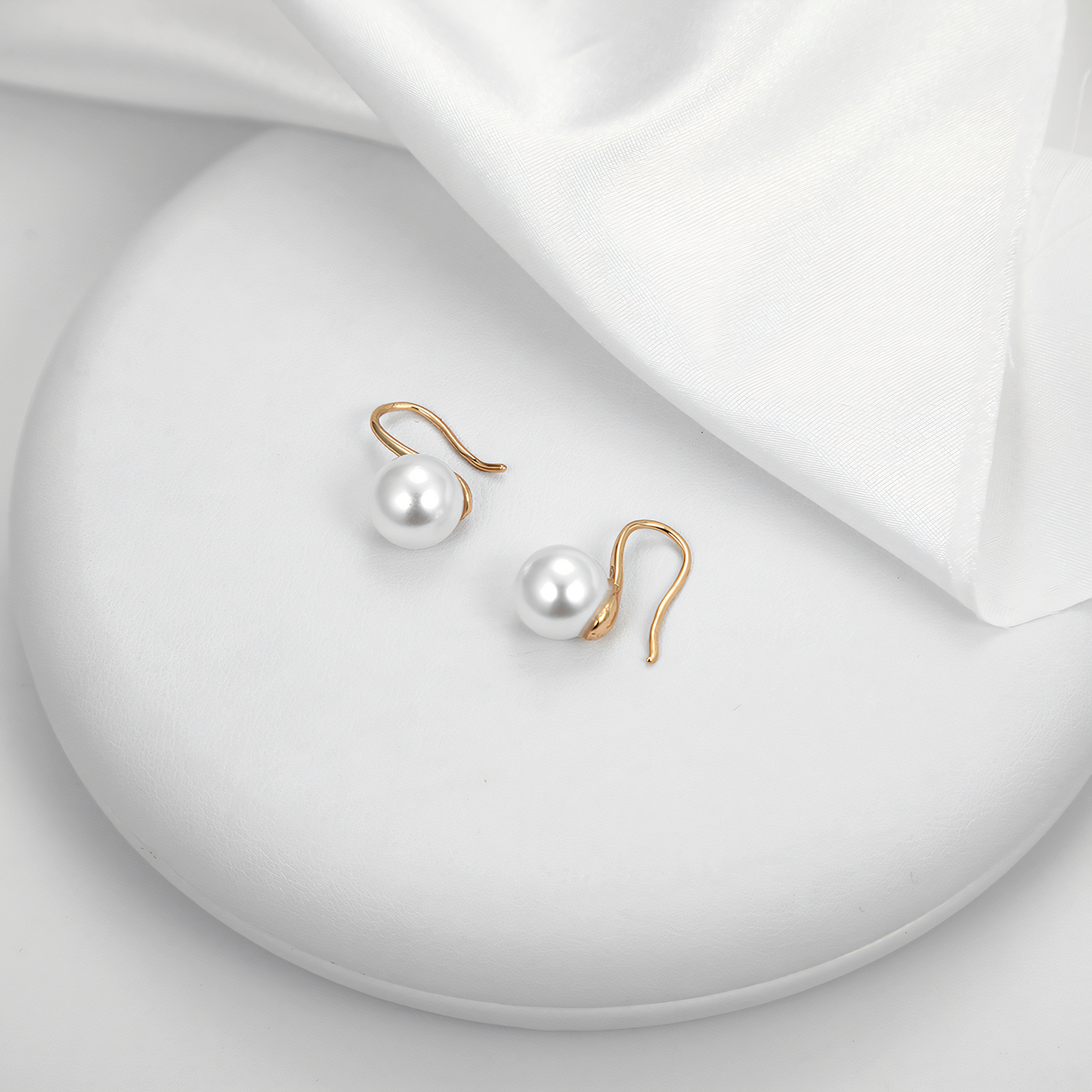 Faux Pearl Hook Earrings