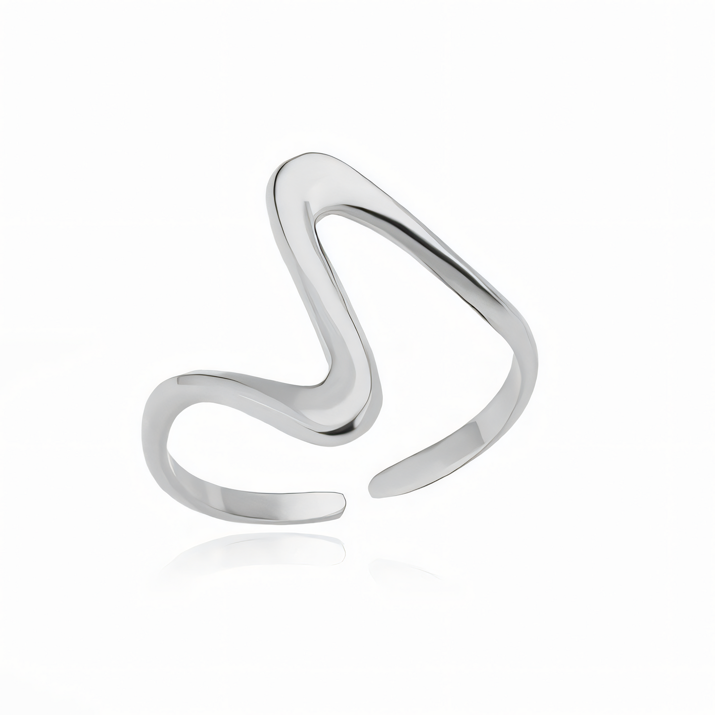 Sterling Silver Smooth Wave Ring