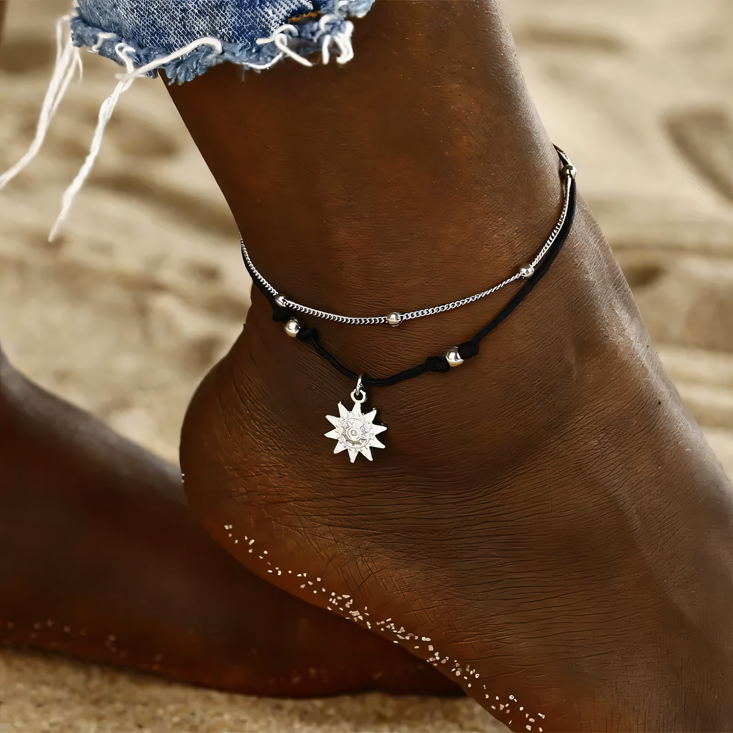 Sun Pendant Anklet