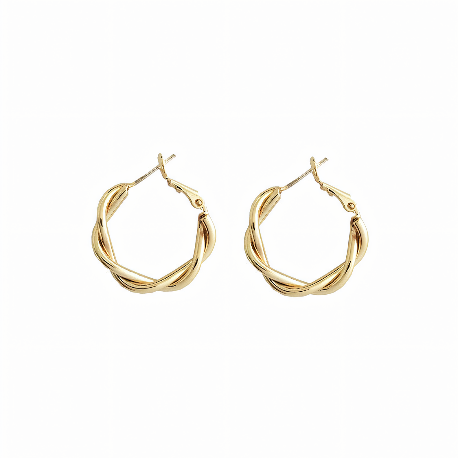 Twisted Thread Hoop Earrings