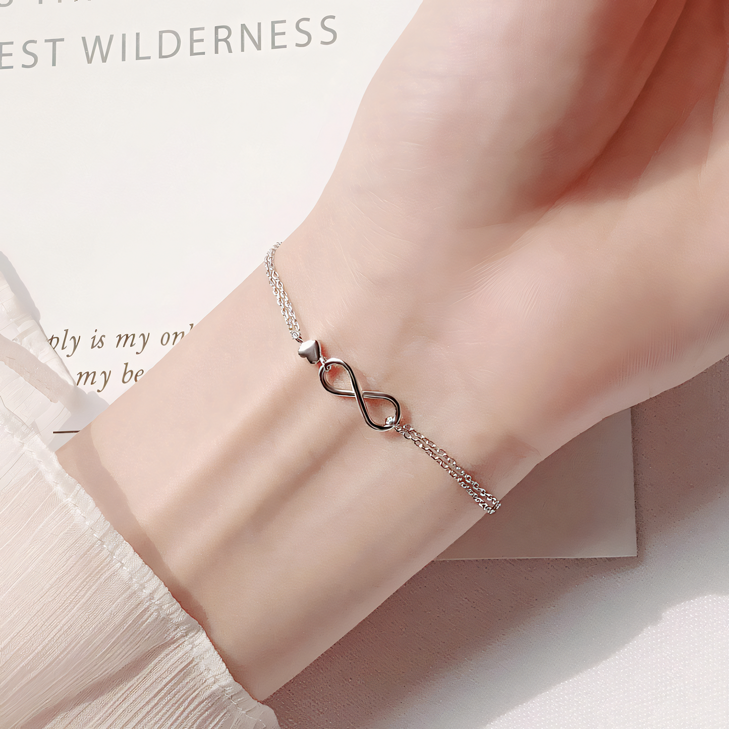 Infinite Love Sterling Silver Bracelet