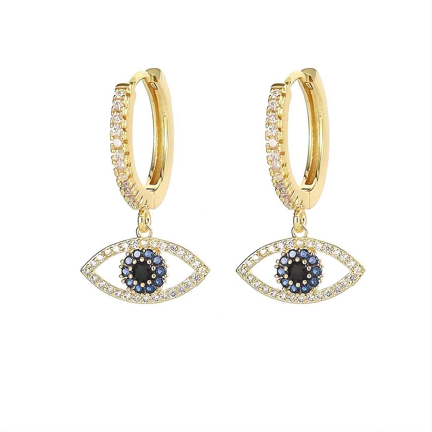 Enchanting Eye Platinum-Plated Earrings