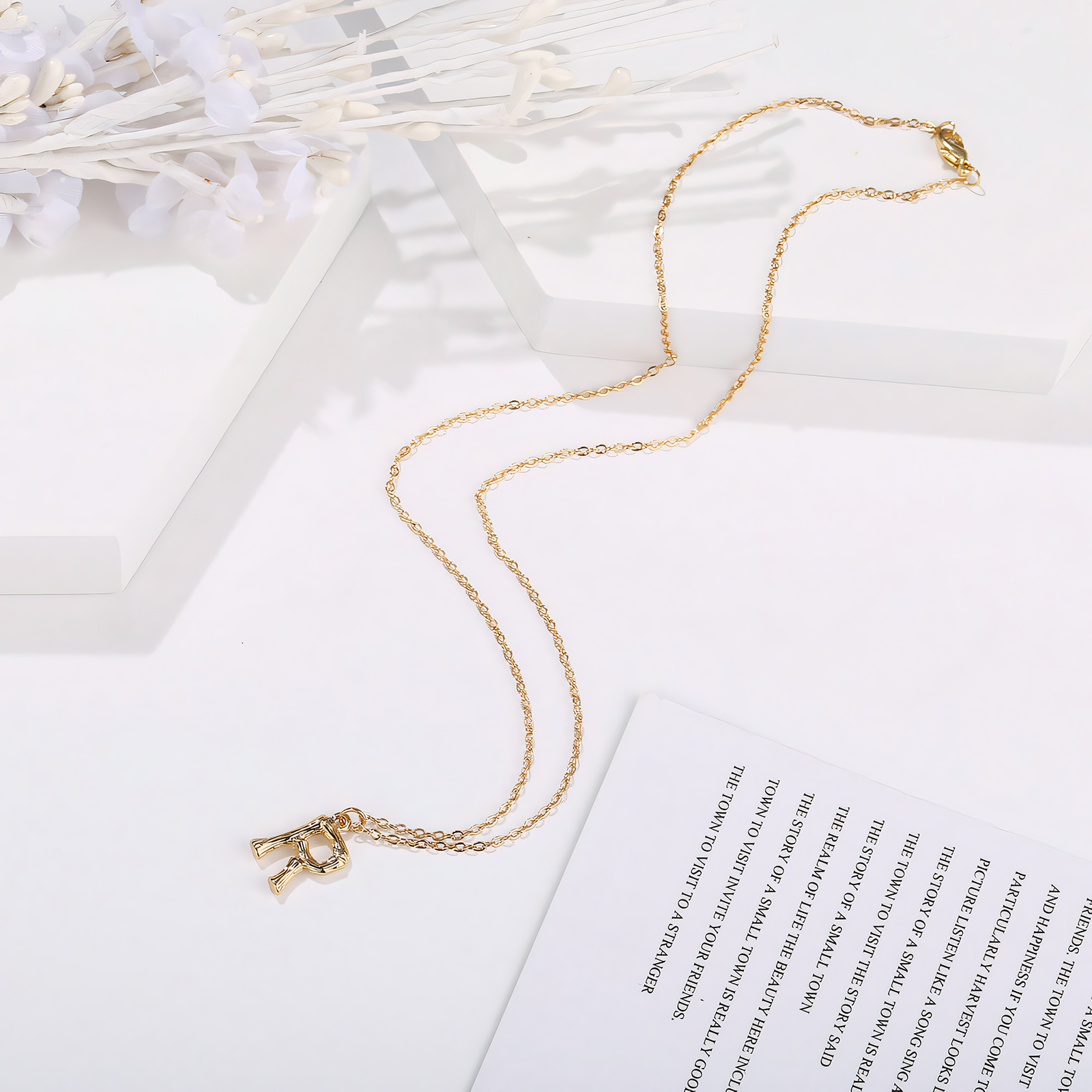 14 Karat Gold-Plated Custom Letter Anklet