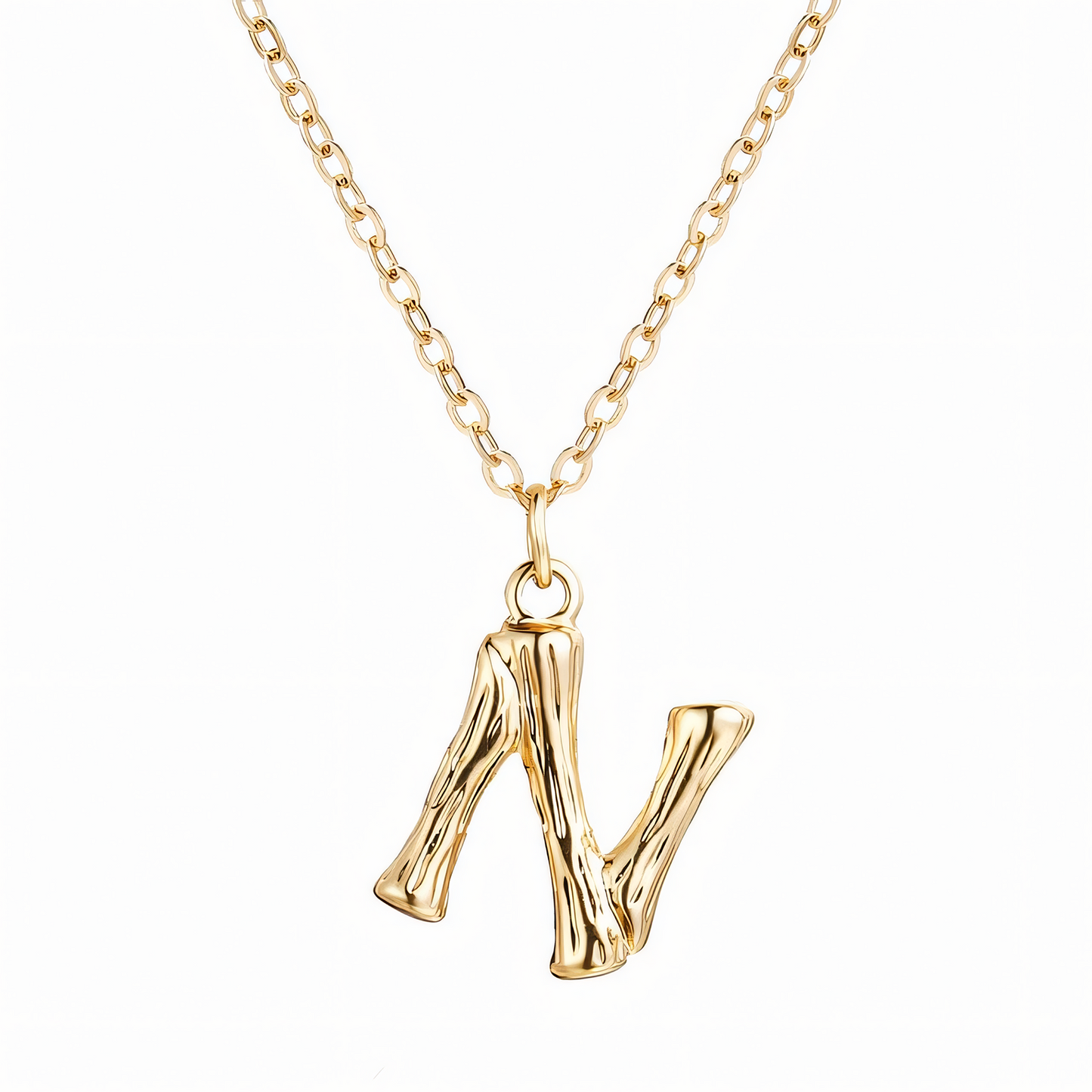 14 Karat Gold-Plated Custom Letter Anklet