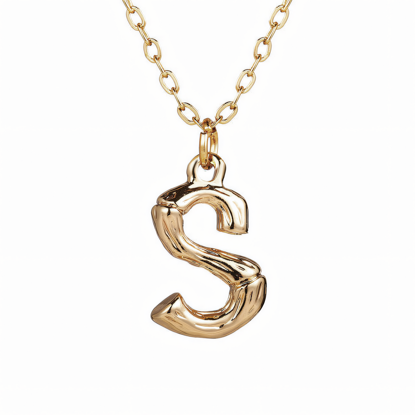 14 Karat Gold-Plated Custom Letter Anklet